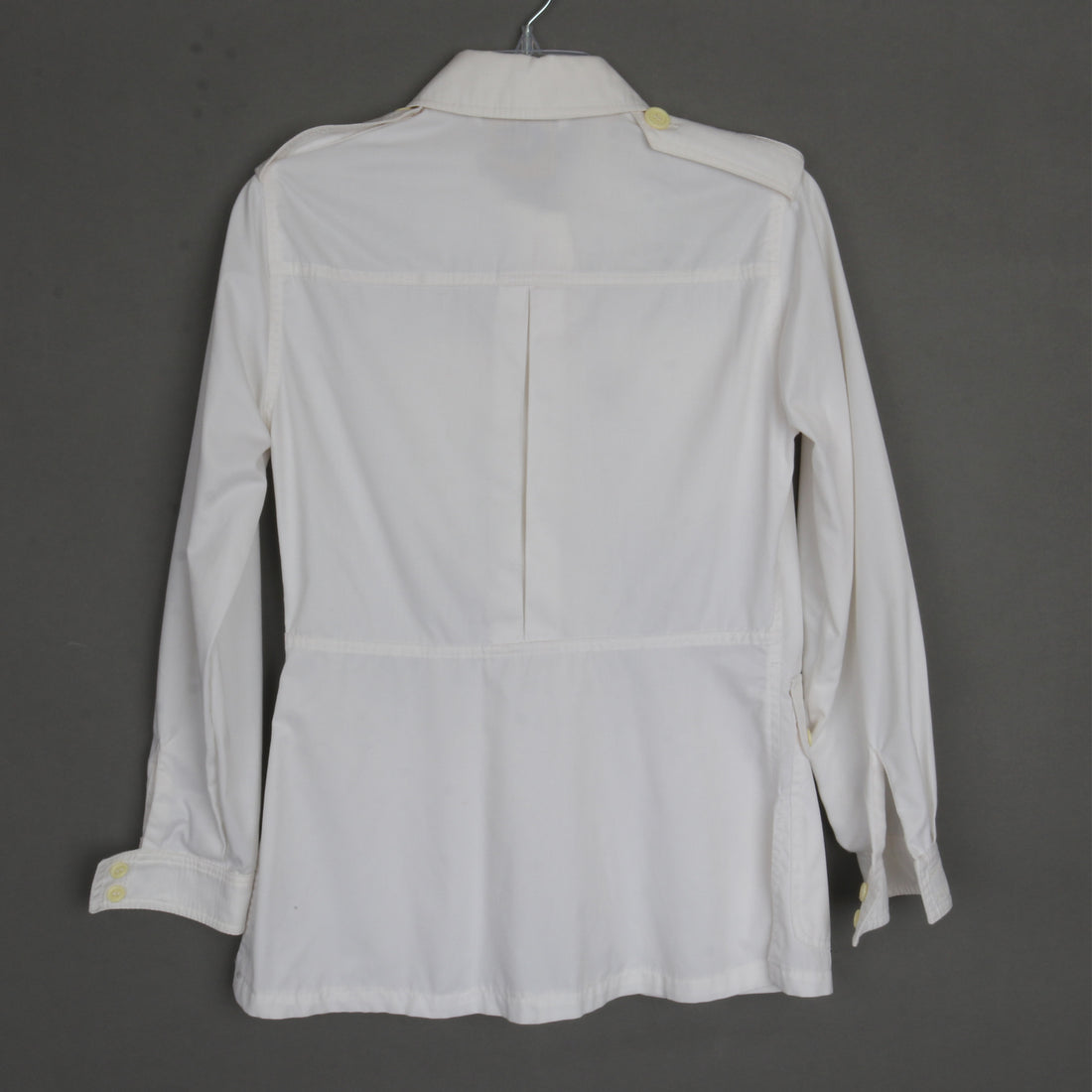 70s White Safari Jacket XS
