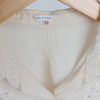 1950s Cream Silk Blouse XS/S