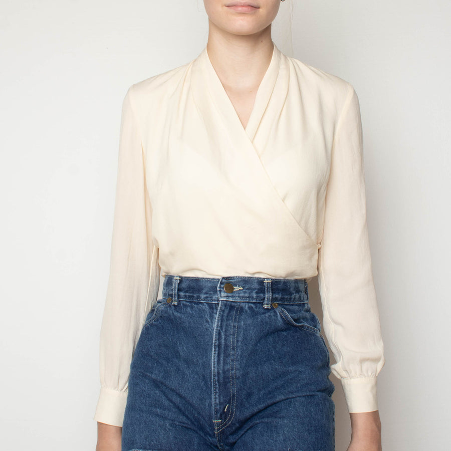 White Silk Blouse