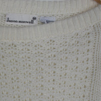 White Checker Knit Sweater