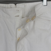 1930s White Cotton Navy Sailor Pants S/M