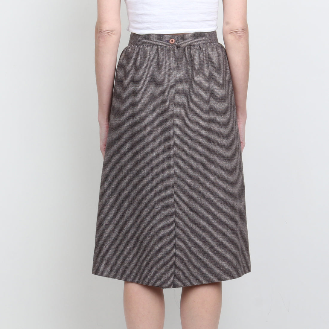 Wool Puff Sleeve Skirt Suit