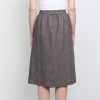 Wool Puff Sleeve Skirt Suit