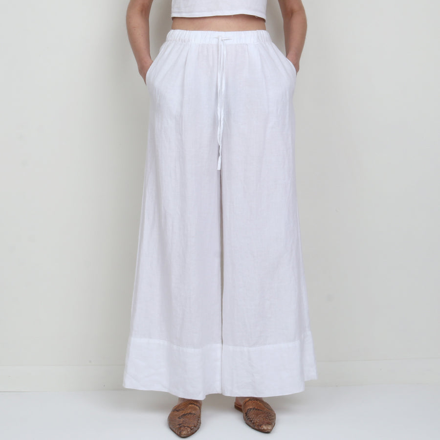 100% Linen Wide Leg Pants