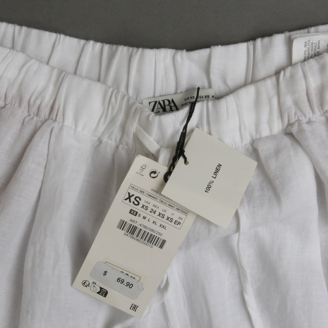 100% Linen Wide Leg Pants