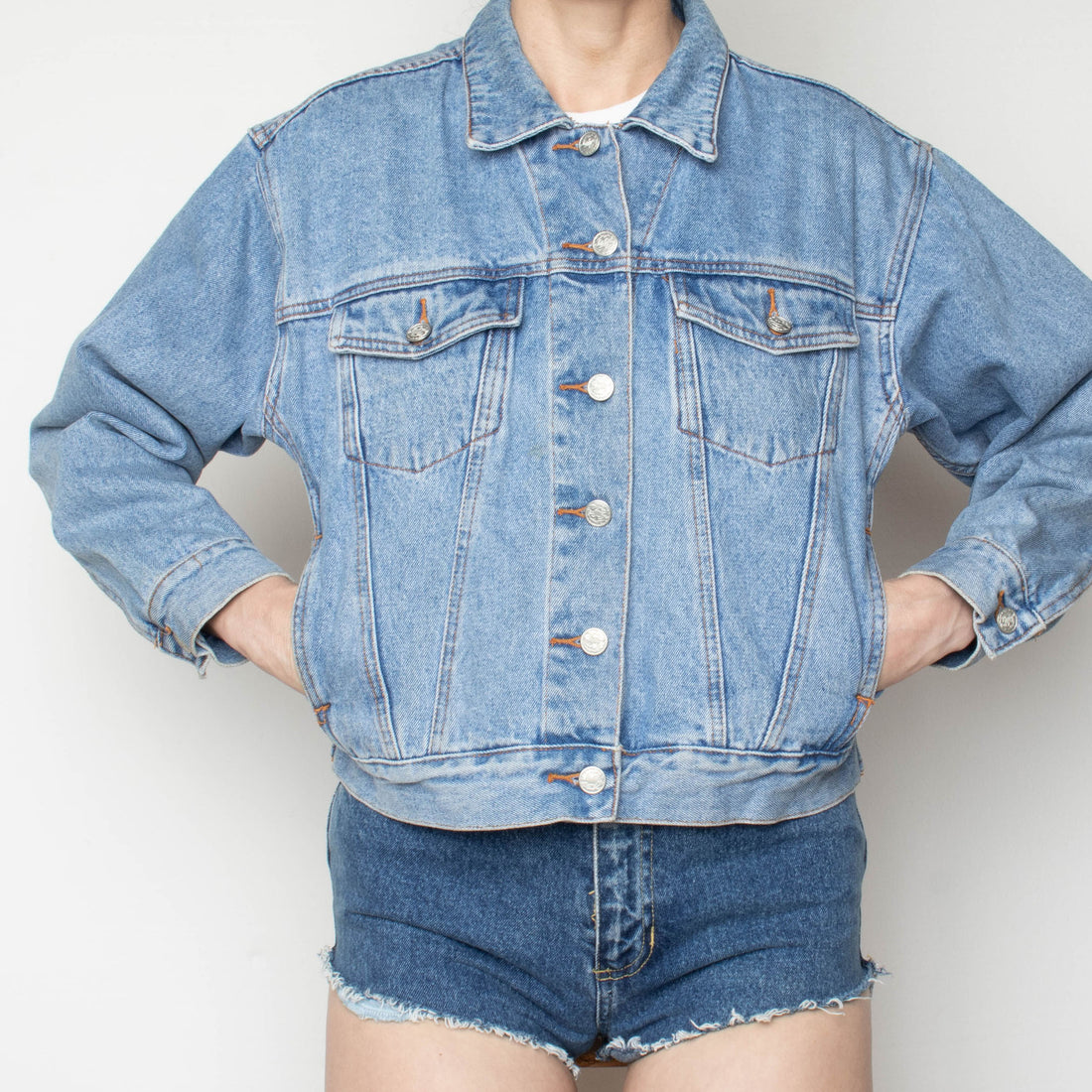 80s Cropped Denim Jacket