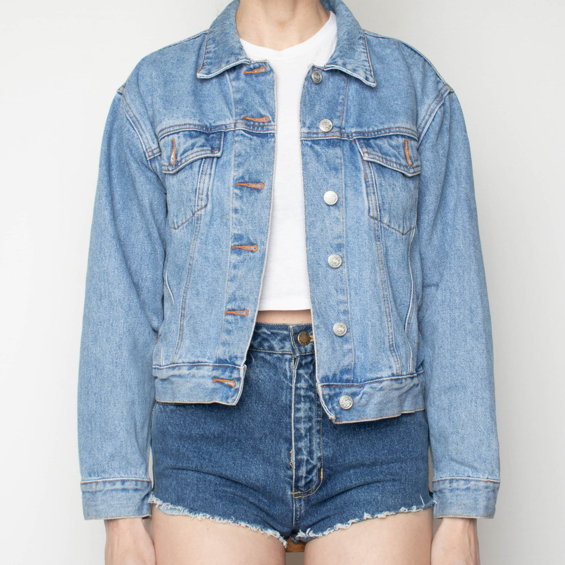 80s Cropped Denim Jacket