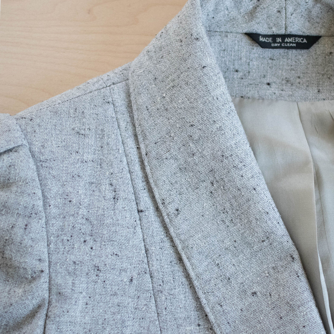 Grey Silk Crop Jacket