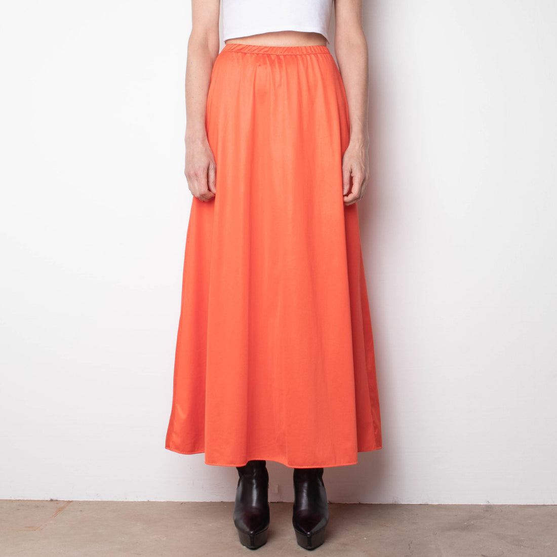 60s Orange Slip Skirt