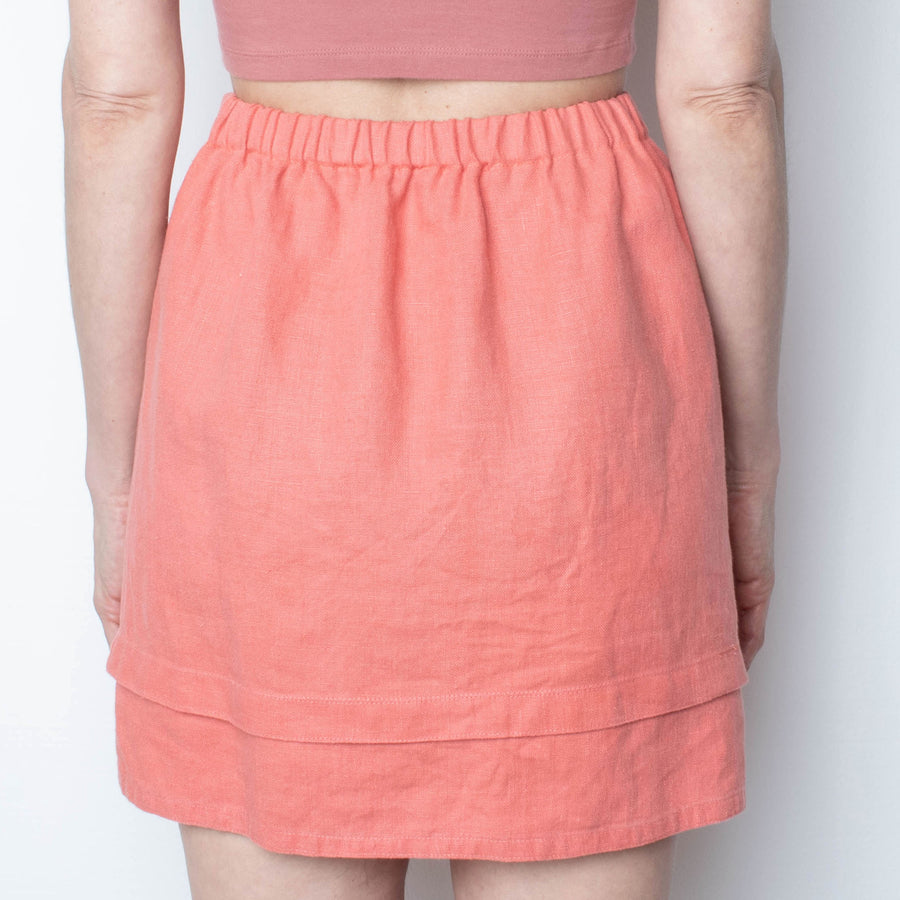 Rose Linen Skirt
