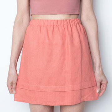 Rose Linen Skirt