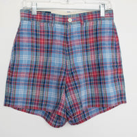 Plaid Linen Shorts