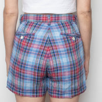 Plaid Linen Shorts