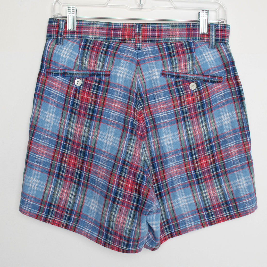 Plaid Linen Shorts